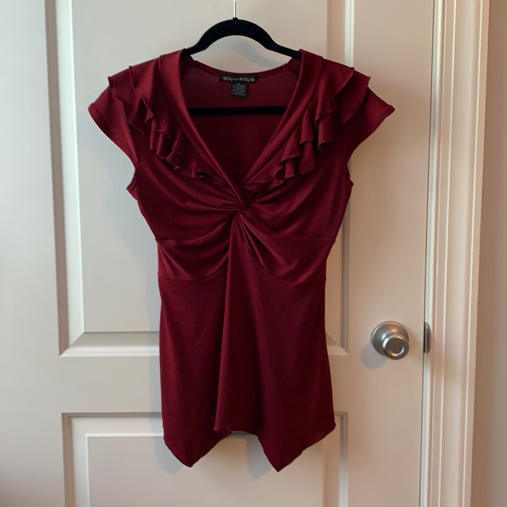 This is such a cute top. It’s so flattering on a full figure.